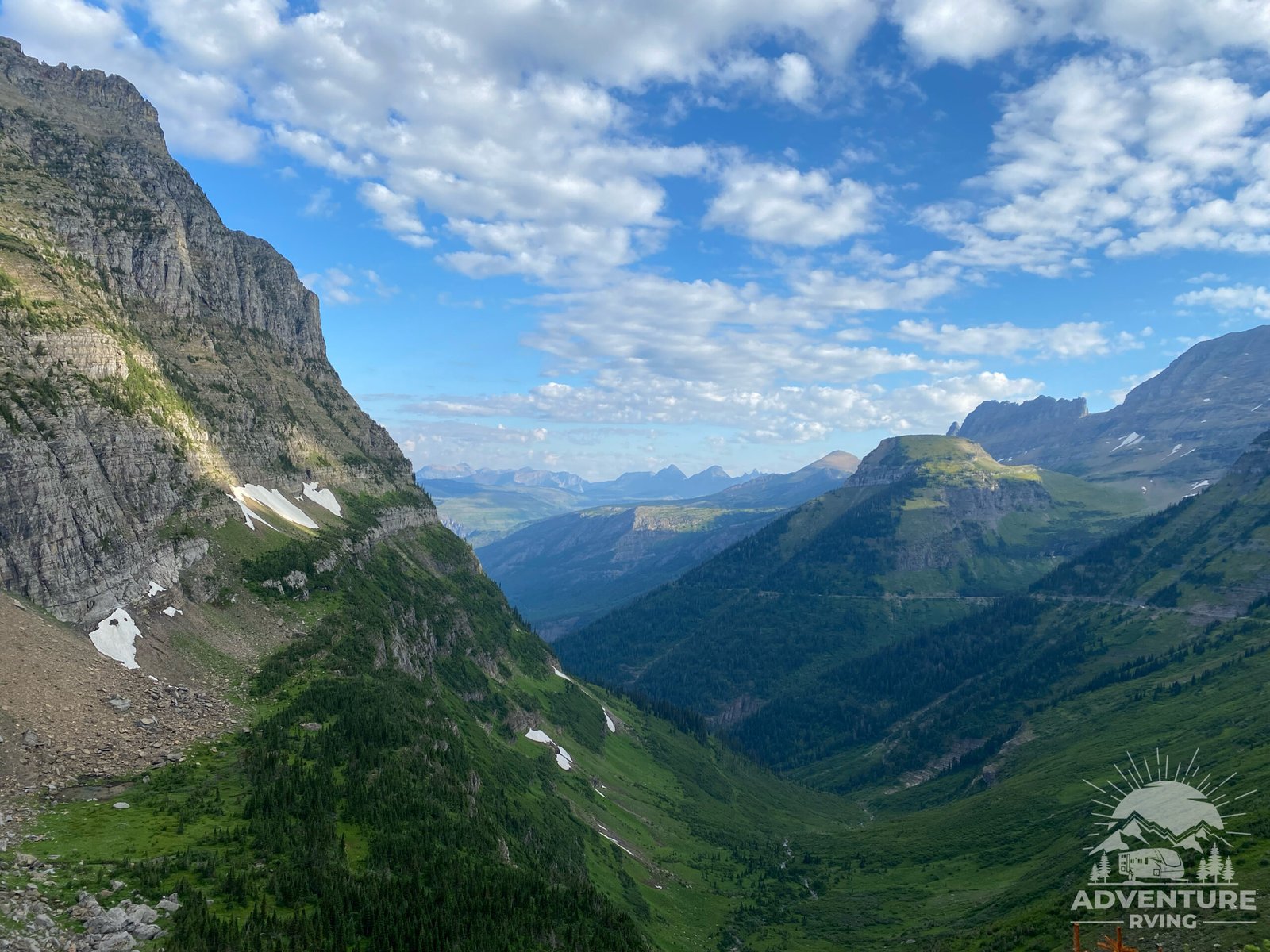 Glacier National Park view from Highline Trail